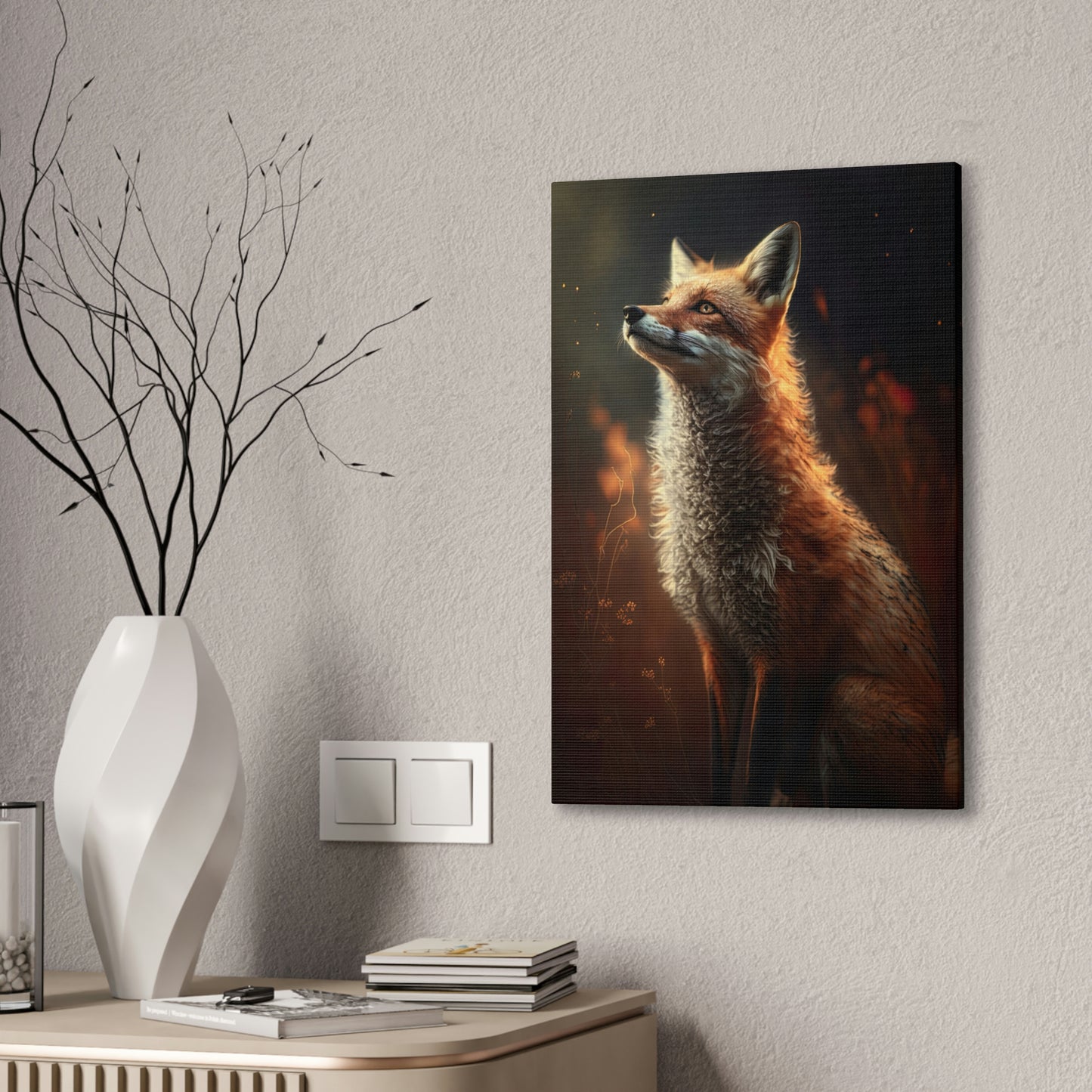 "Wistful Fox" Canvas Stretched, 0.75" - Print