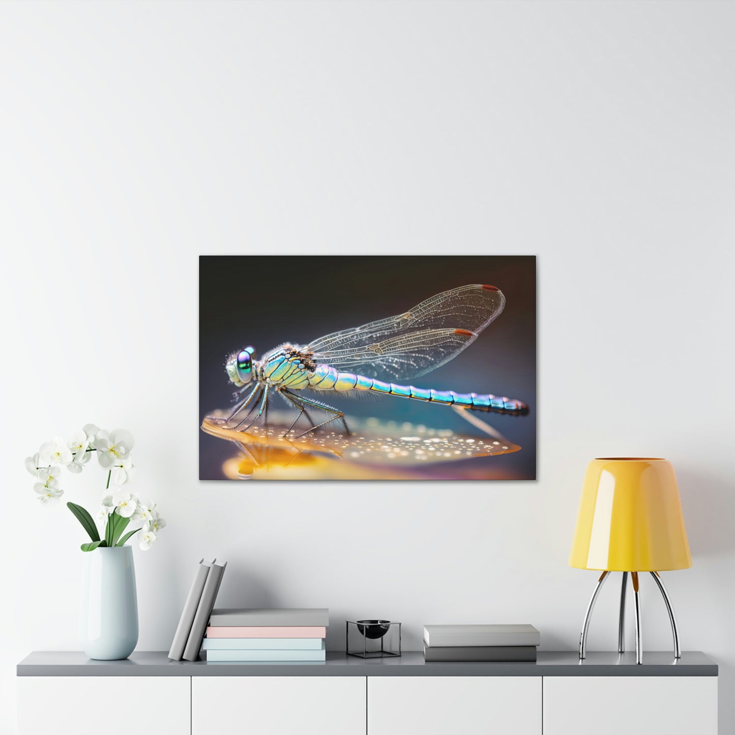 "Opal Dragonfly" Canvas Stretched, 0.75" - Print