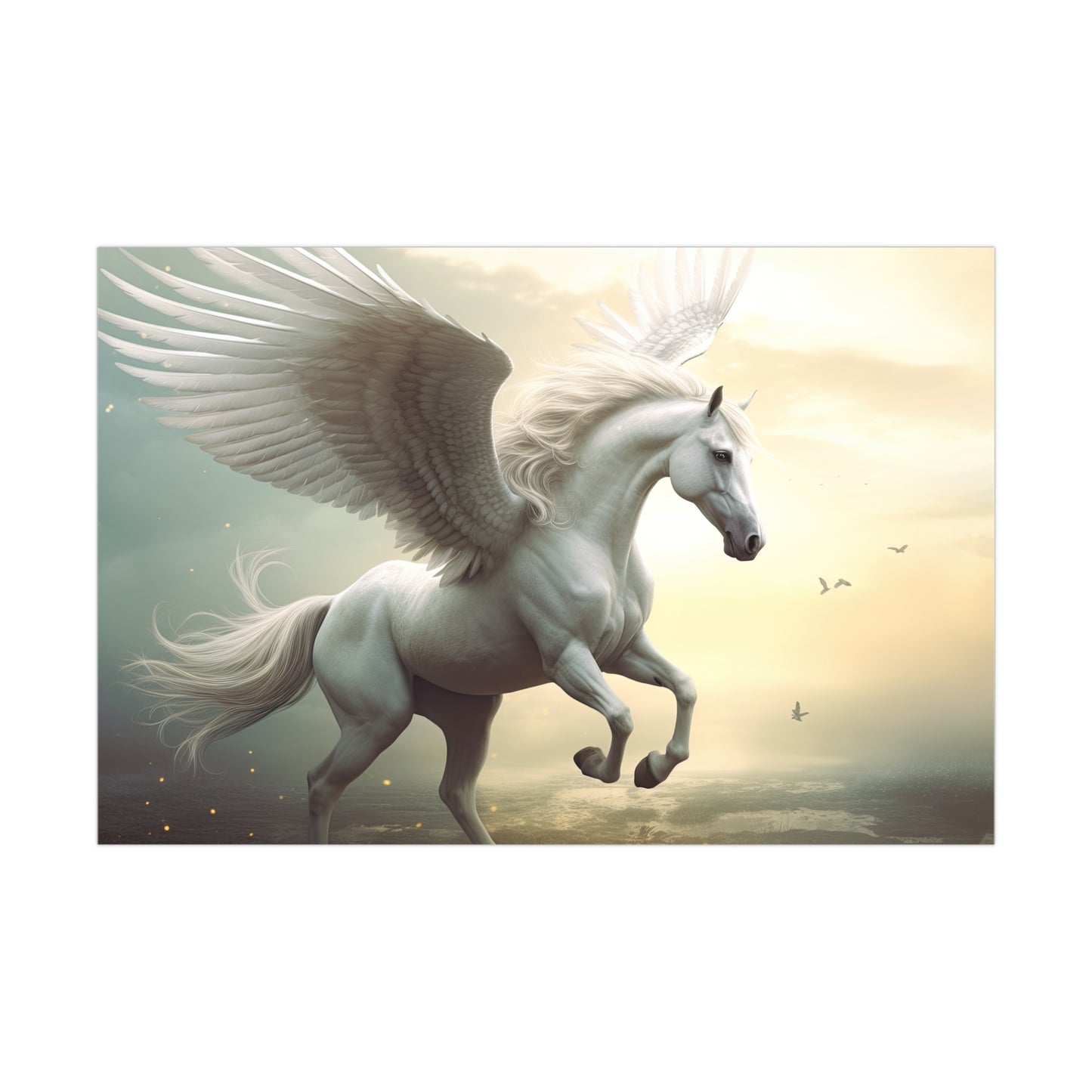 "Wings Of Dawn Pegasus" Poster - Print