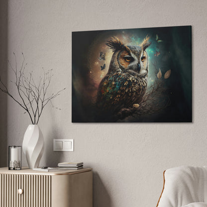 "Forest Spirit owl" Canvas Stretched, 0.75" - Print