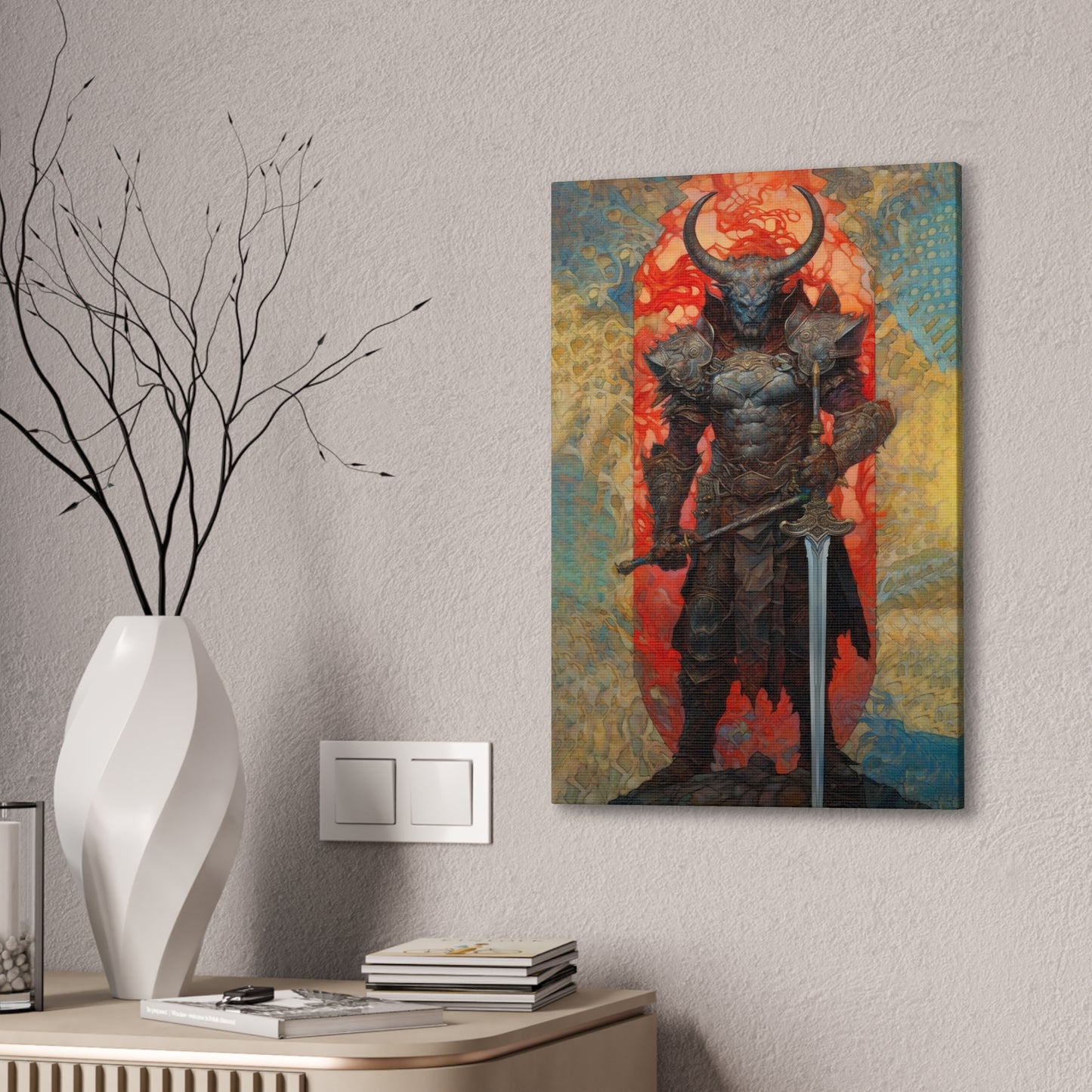 "Minotaur Champion" Canvas Stretched, 0.75" - Print