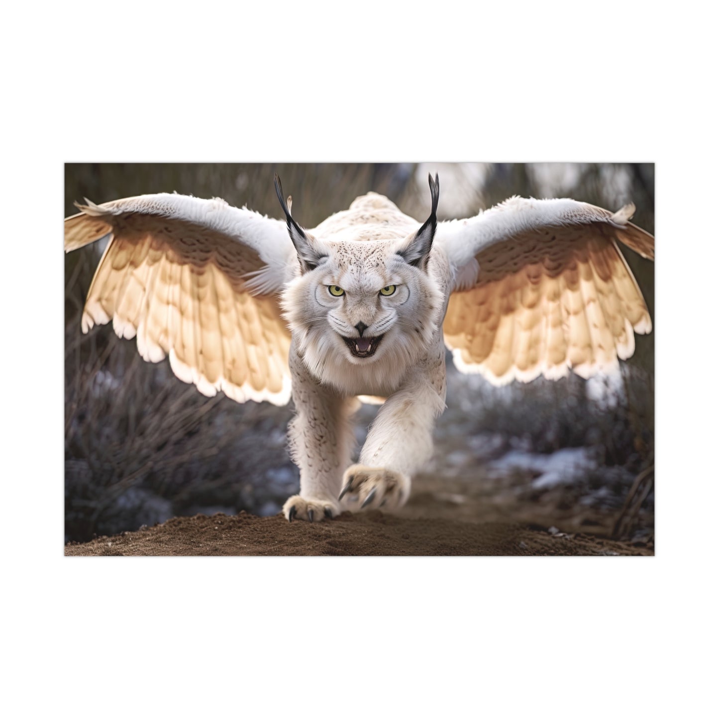 "Ivory Winged Lynx" Poster - Print