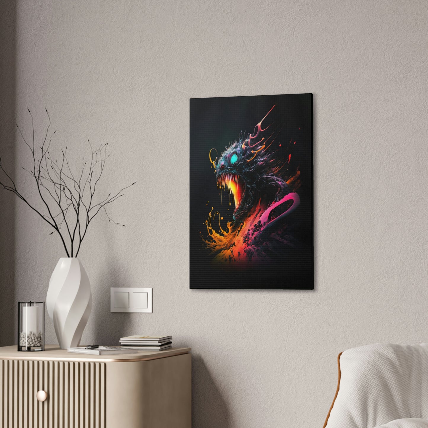 "Alien Parasite" Canvas Stretched, 0.75" - Print