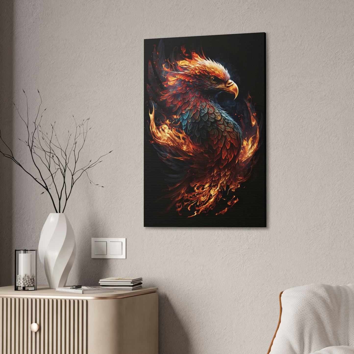 "Phoenix Flare" Canvas Stretched, 0.75" - Print