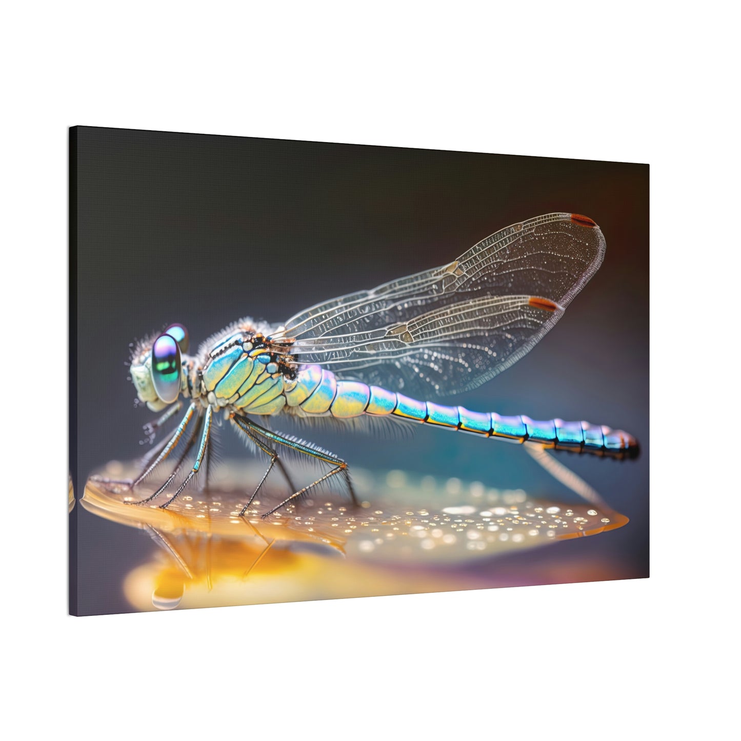 "Opal Dragonfly" Canvas Stretched, 0.75" - Print