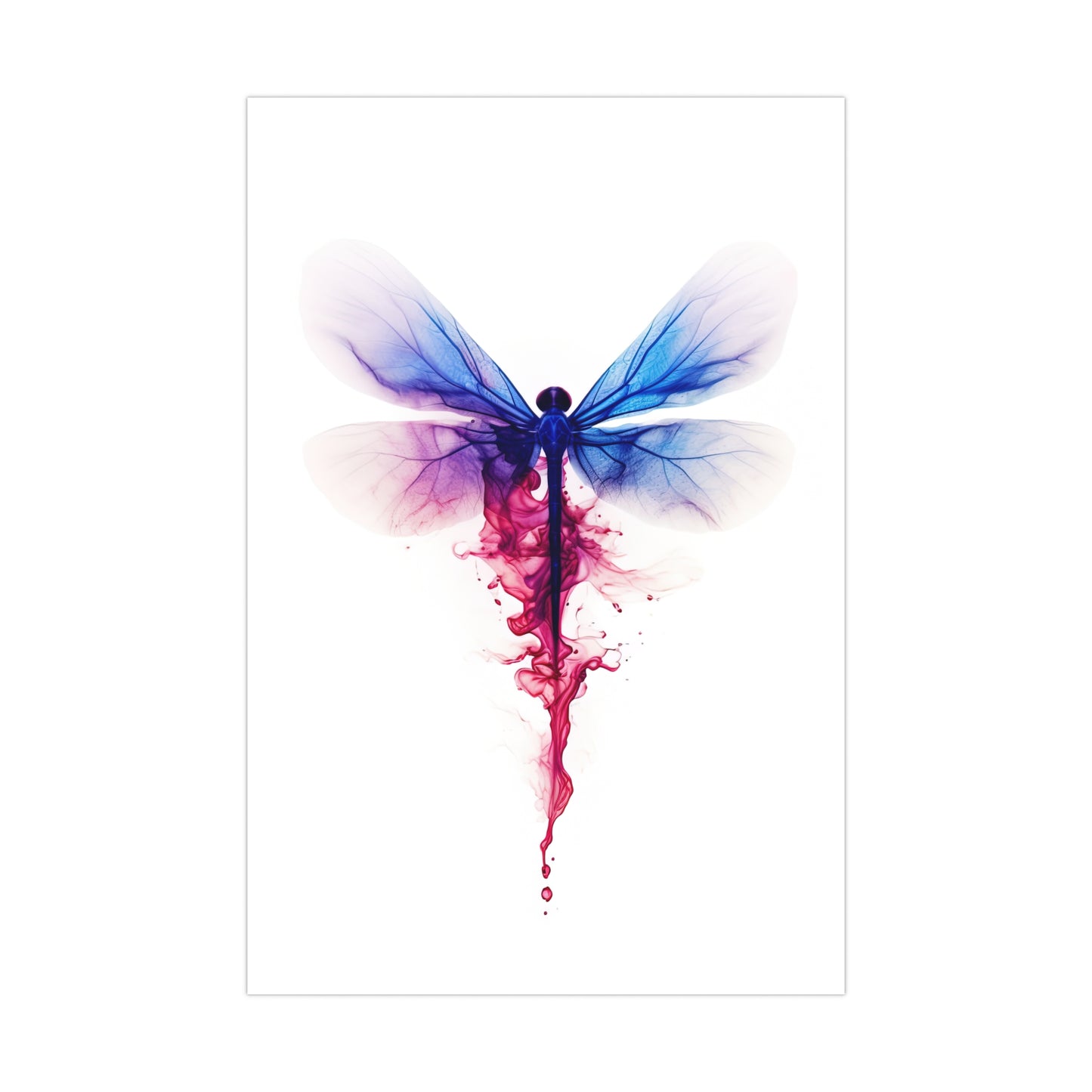 "Inkblot Dragonfly" Poster - Print