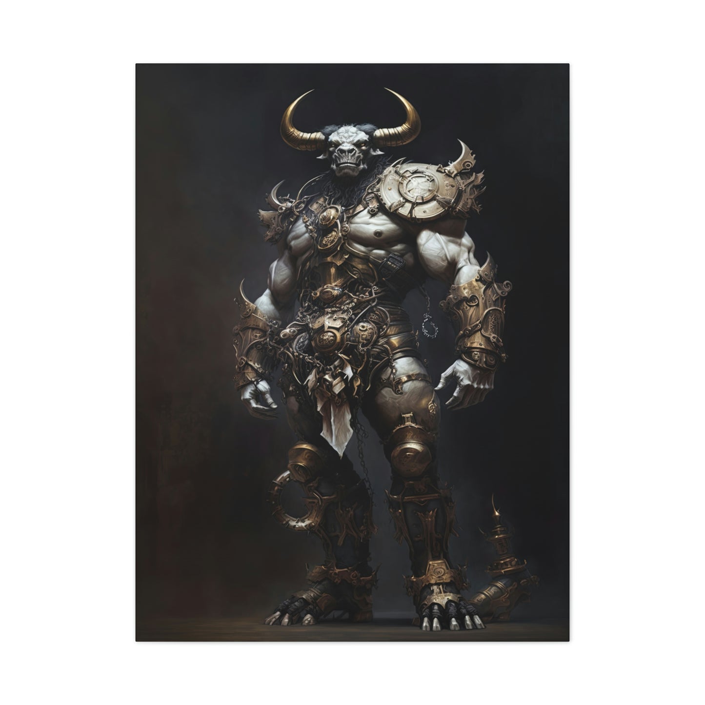 "Minotaur Gladiator" Canvas Stretched, 0.75" - Print