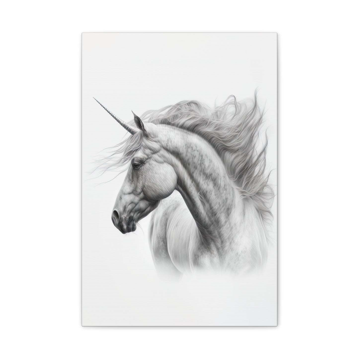 "Unicorn Sketch" Canvas Stretched, 0.75" - Print