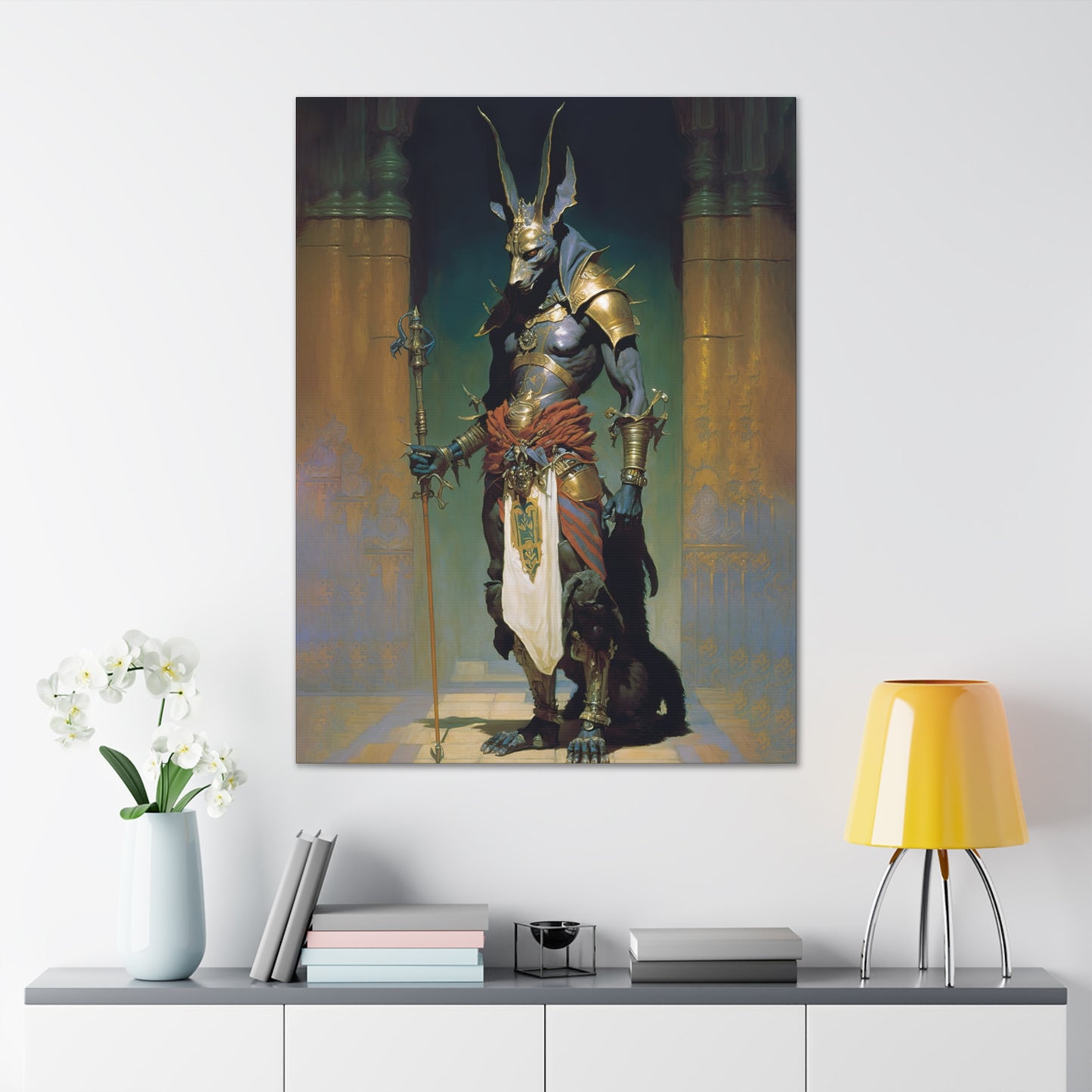 "Anubis Guide To The Underworld" Canvas Stretched, 0.75" - Print