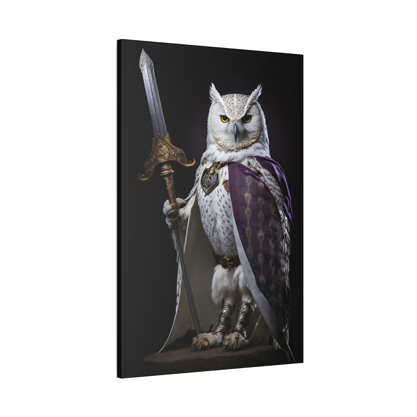 "Owl Royal Gaurd" Canvas Stretched, 0.75" - Print