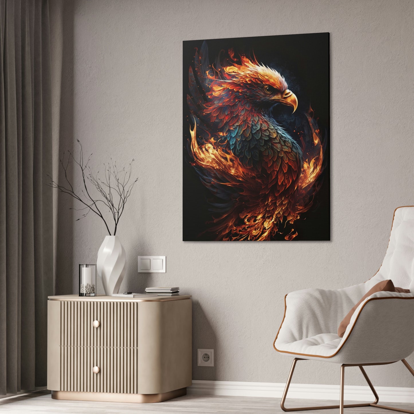 "Phoenix Flare" Canvas Stretched, 0.75" - Print