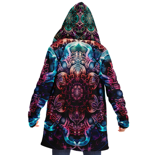 Neon Mandala Microfleece Festival Cloak