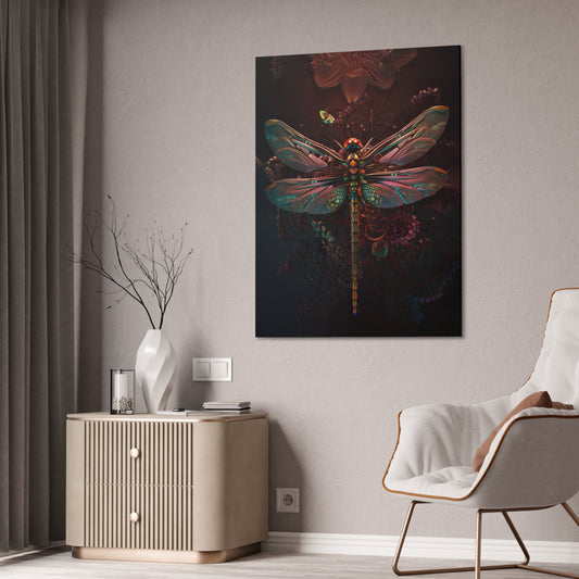 "RubyHopper Dragonfly" Canvas Stretched, 0.75" - Print