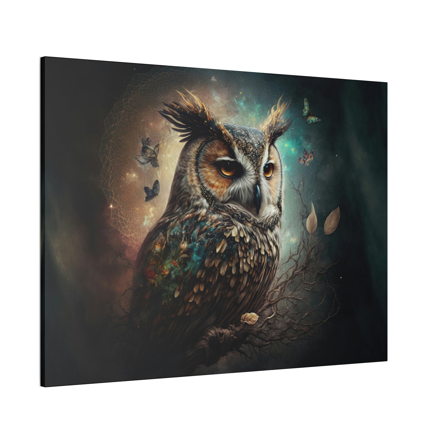 "Forest Spirit owl" Canvas Stretched, 0.75" - Print