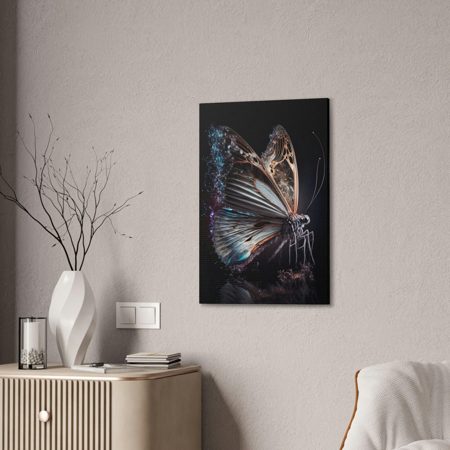 "Evaporating Butterfly" Canvas Stretched, 0.75" - Print