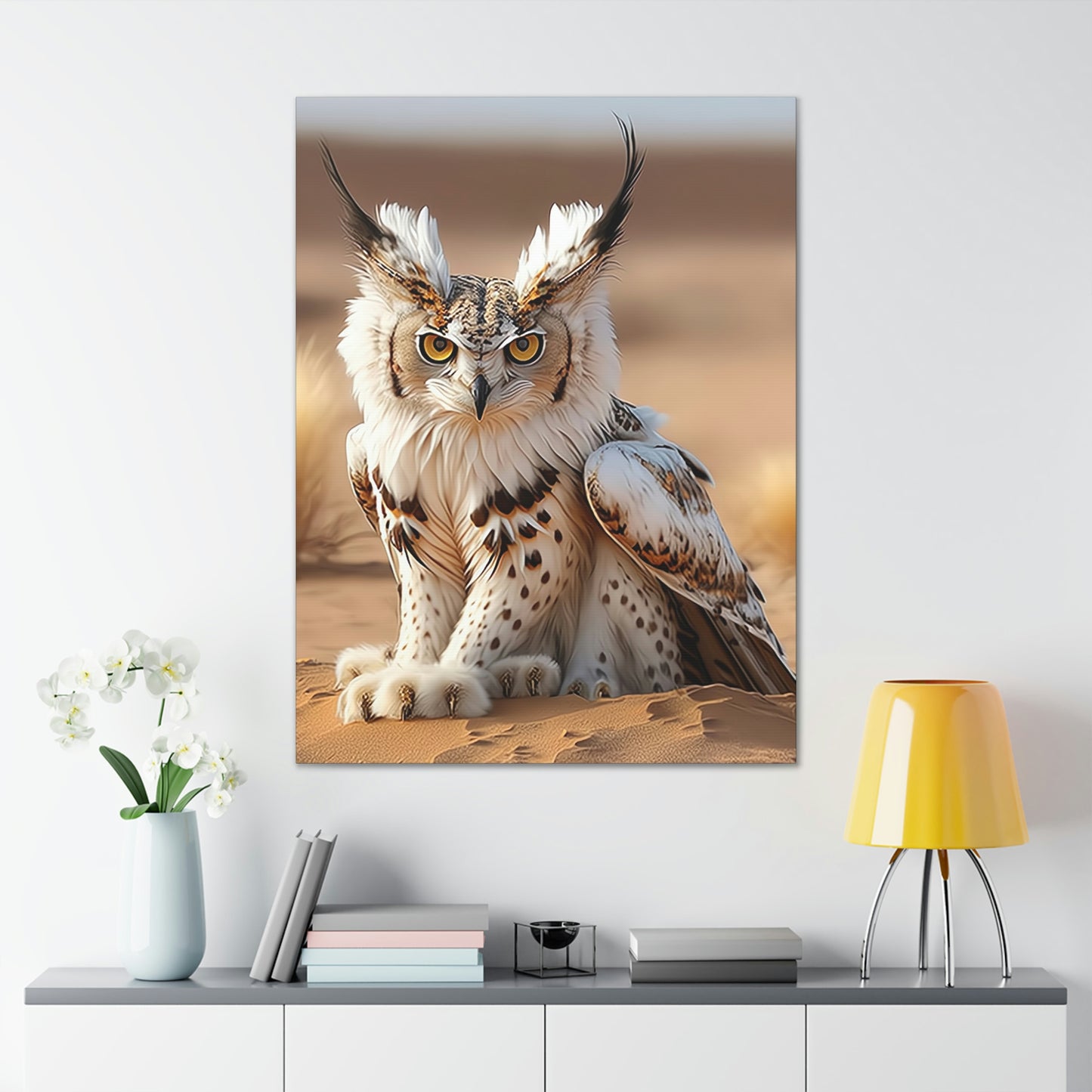 "Lynx Owl" Canvas Stretched, 0.75" - Print