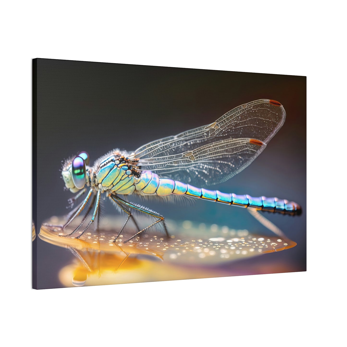 "Opal Dragonfly" Canvas Stretched, 0.75" - Print