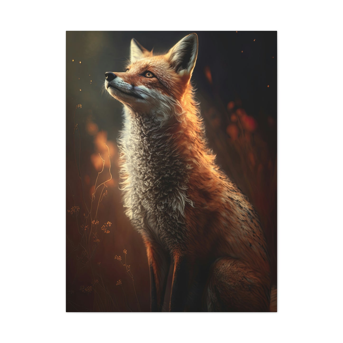 "Wistful Fox" Canvas Stretched, 0.75" - Print