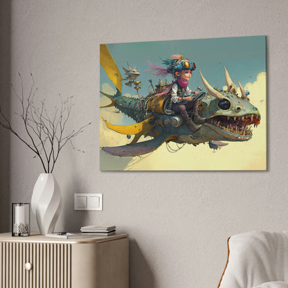 "Junior Sky Pirate" Canvas Stretched, 0.75" - Print