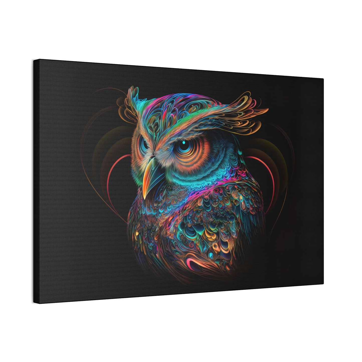 "Fluro Owl" Canvas Stretched, 0.75" - Print