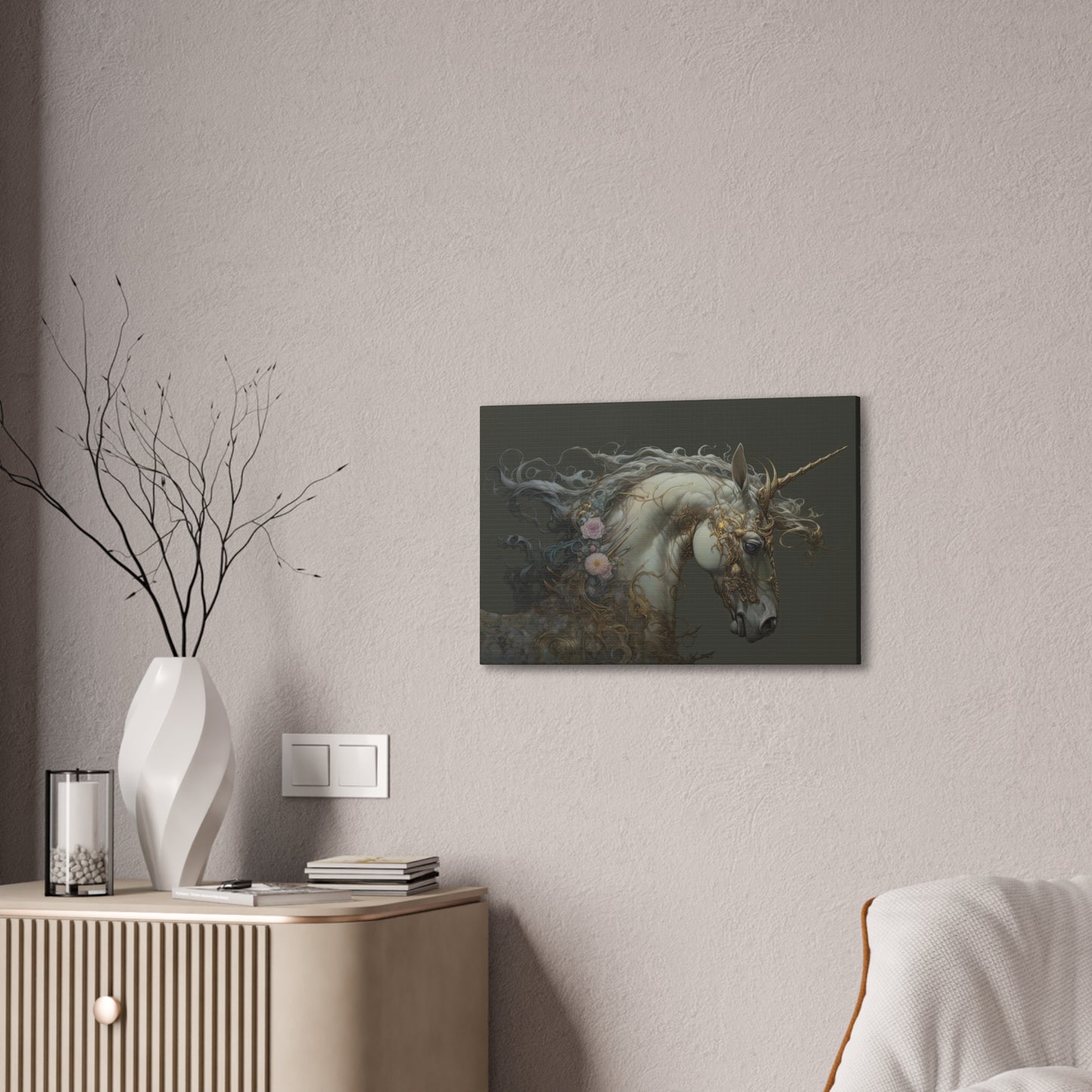 "Unicorn Majesty"  Canvas Stretched, 0.75" - Print