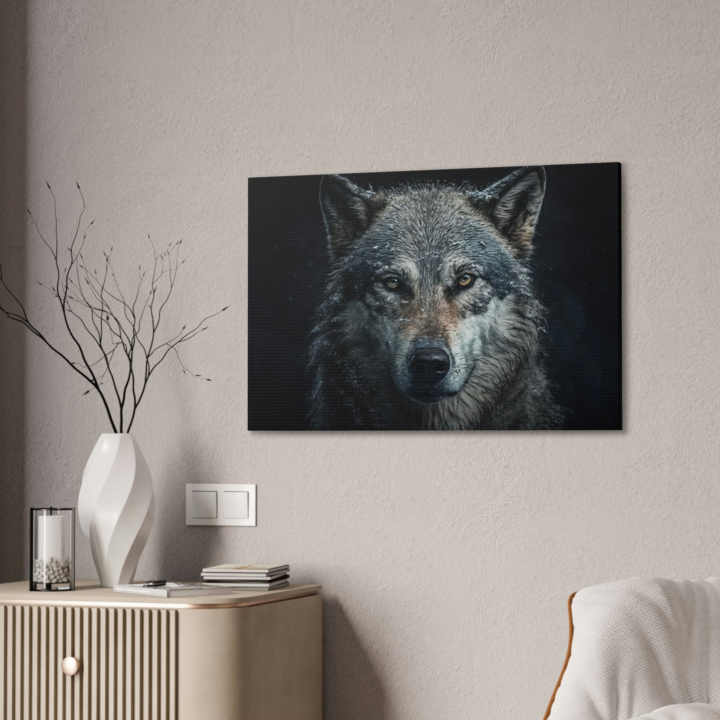 "Loyal Wolf" Canvas Stretched, 0.75" - Print