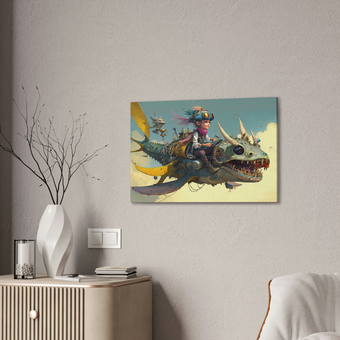 "Junior Sky Pirate" Canvas Stretched, 0.75" - Print