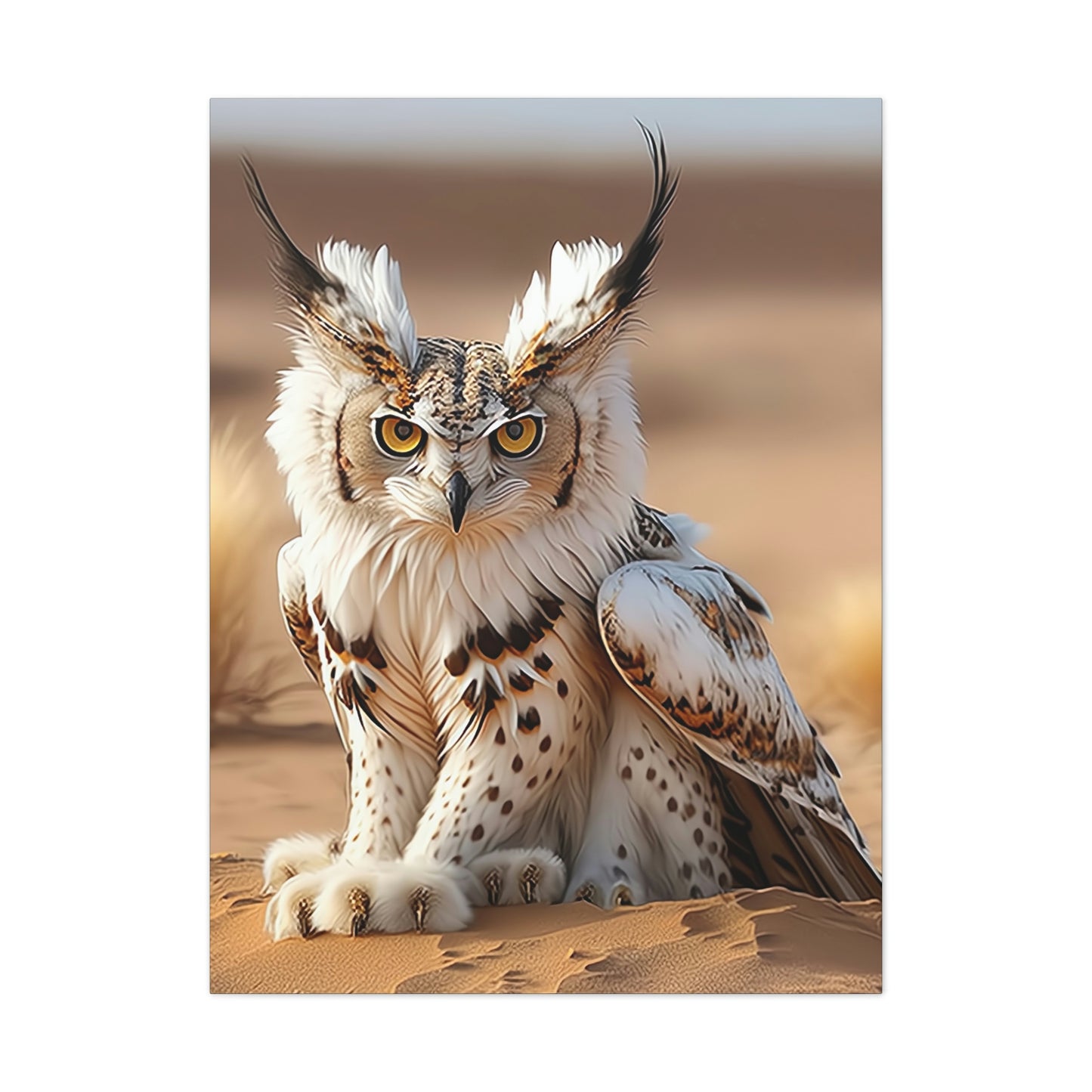 "Lynx Owl" Canvas Stretched, 0.75" - Print