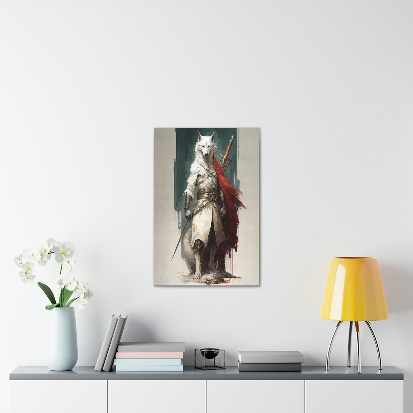 "Lone Wolf Warrior" Canvas Stretched, 0.75" - Print