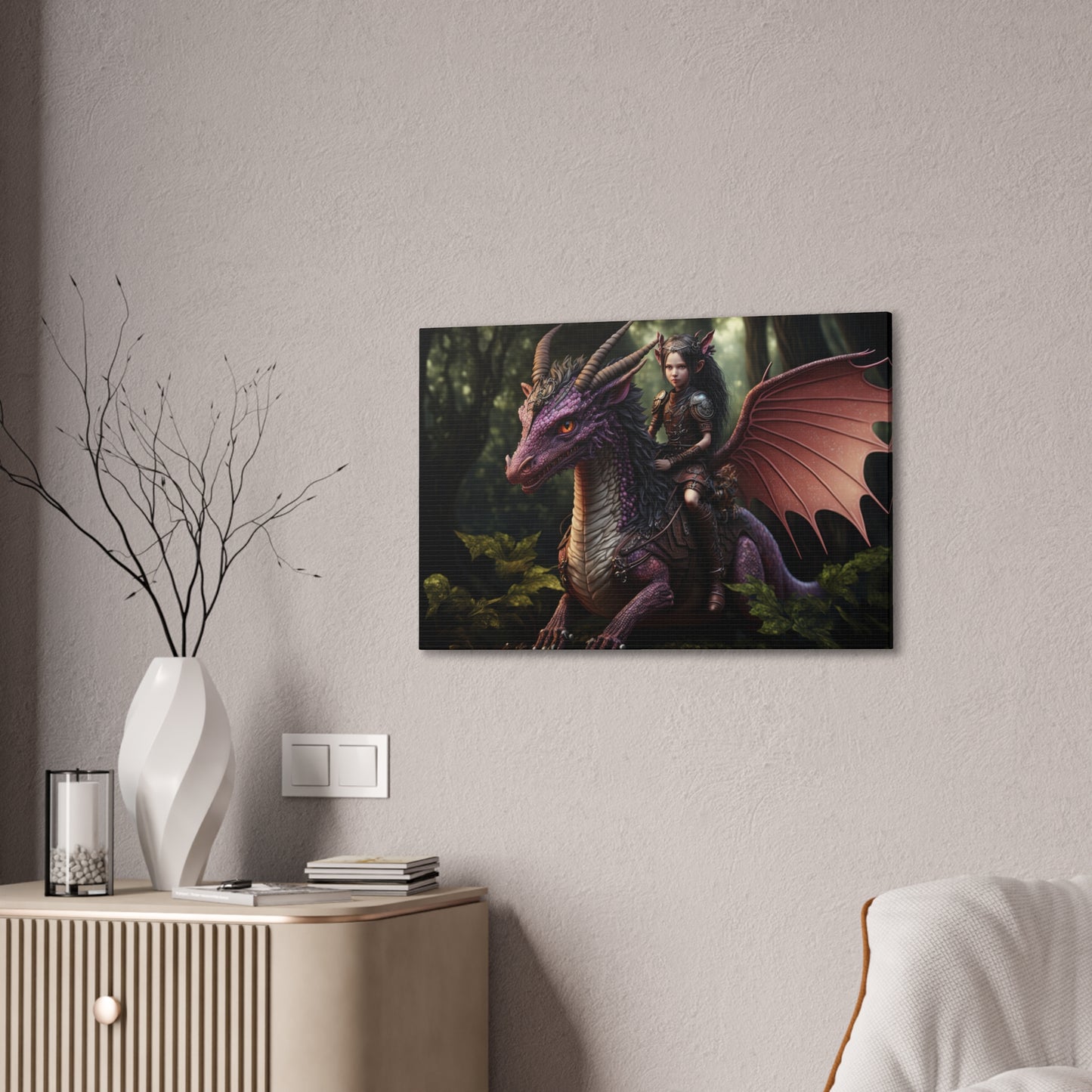 "Dragon Fairy Scout" Canvas Stretched, 0.75" - Print