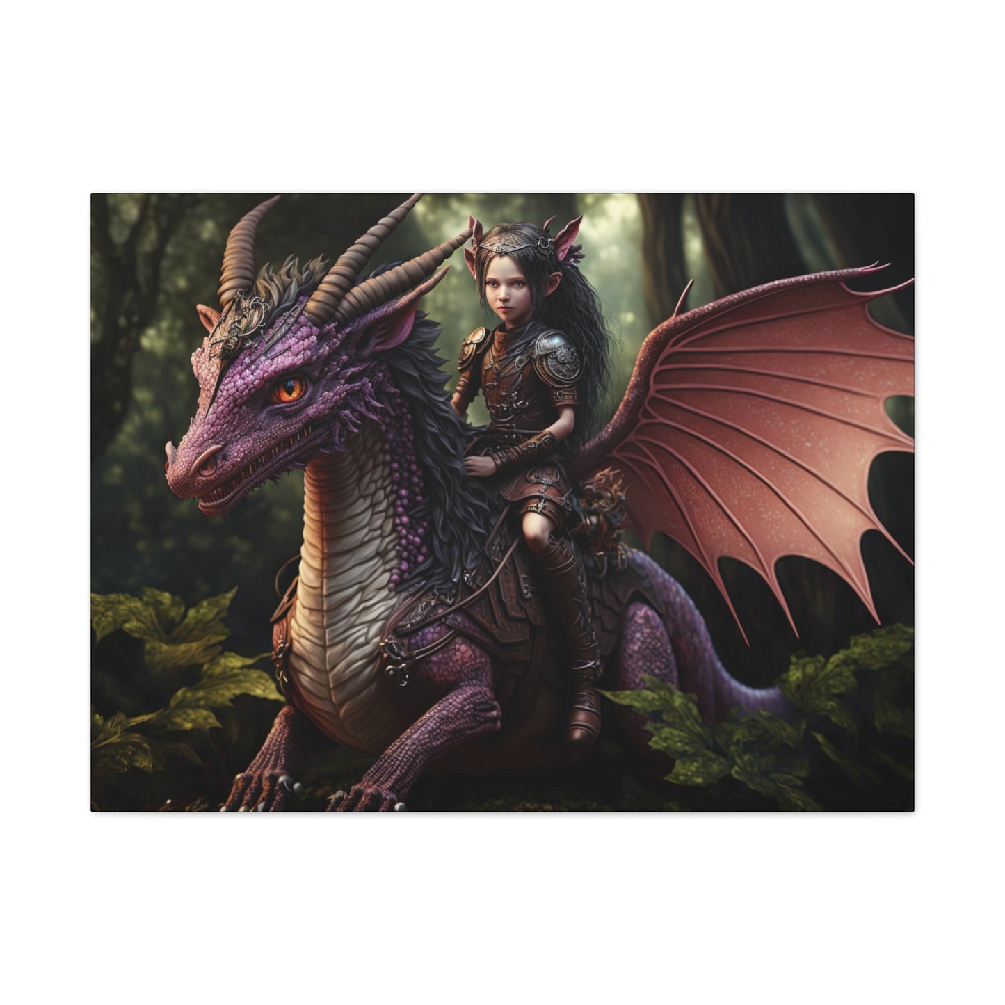 "Dragon Fairy Scout" Canvas Stretched, 0.75" - Print