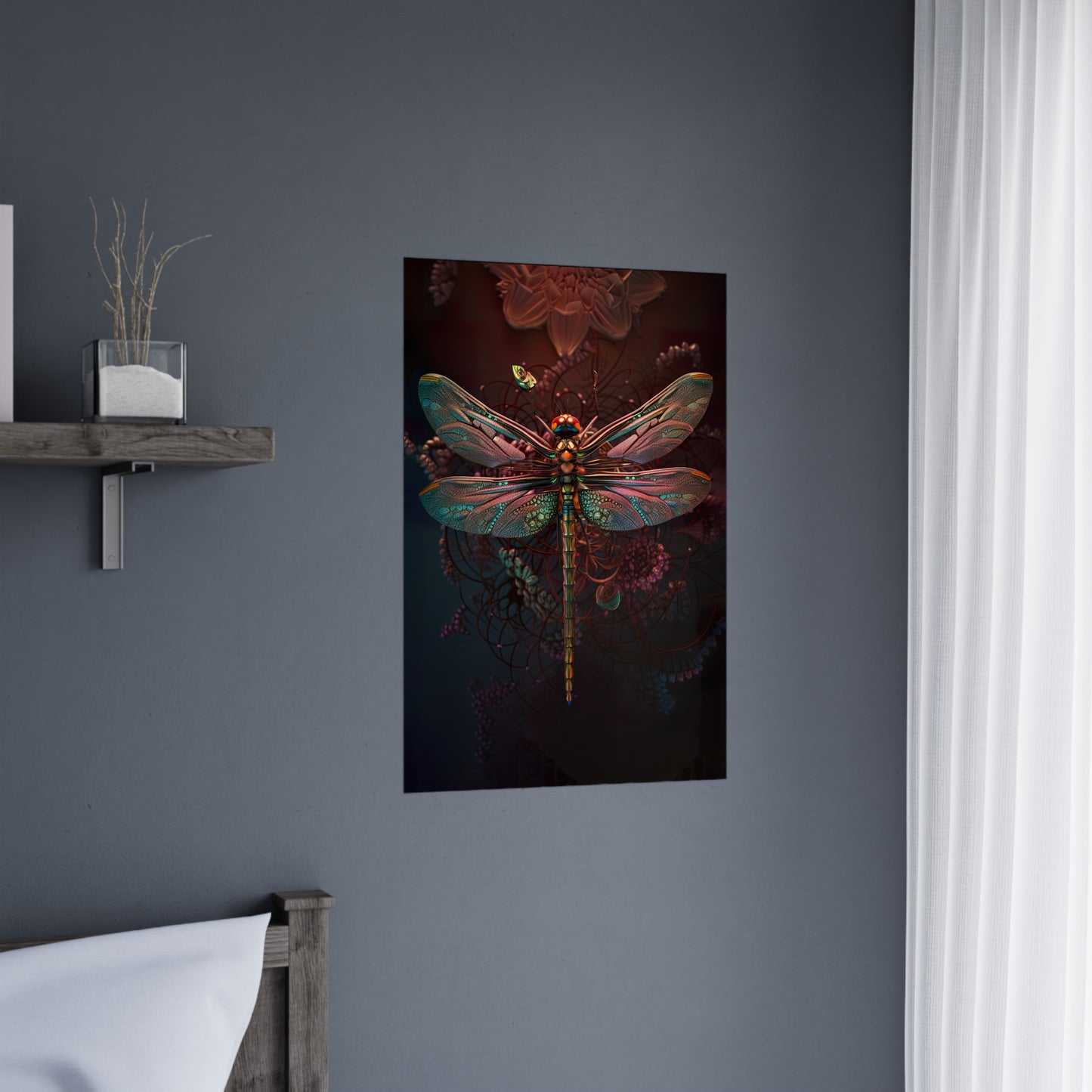 "RubyHopper Dragonfly" Poster - Print