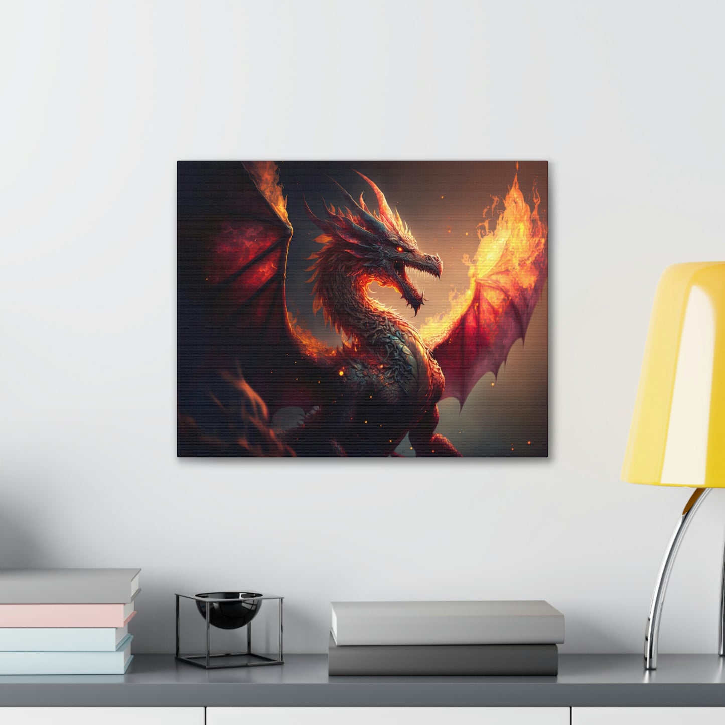 "Fire Dragon" Canvas Stretched, 0.75" - Print