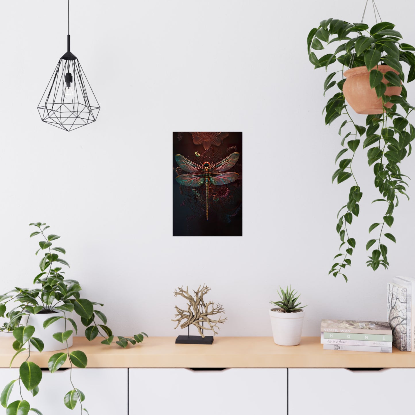 "RubyHopper Dragonfly" Poster - Print