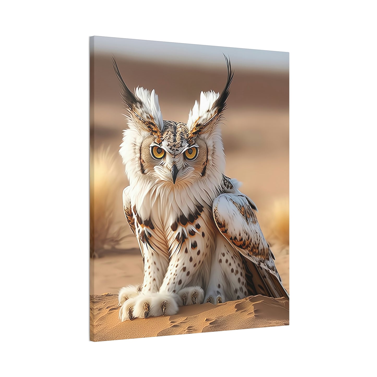 "Lynx Owl" Canvas Stretched, 0.75" - Print