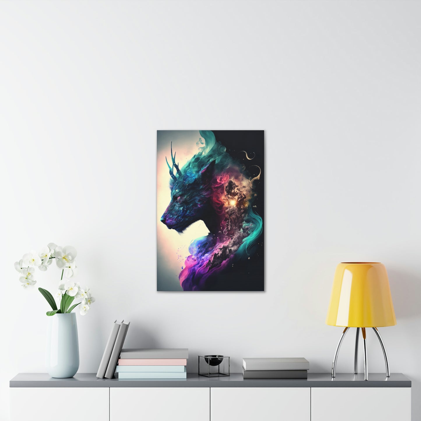 "Cervitaur Deity" Canvas Stretched, 0.75" - Print