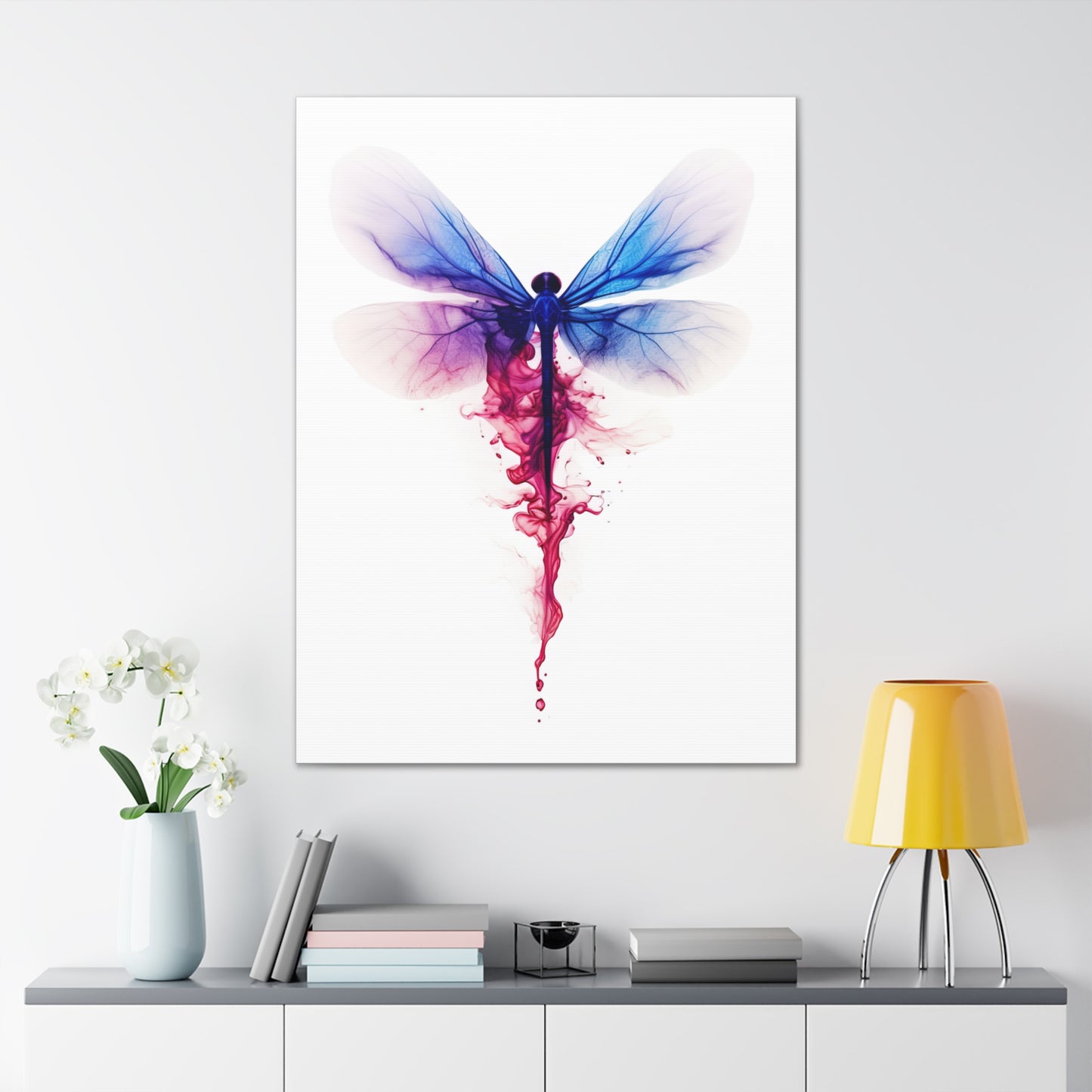 "Inkblot Dragonfly" Canvas Stretched, 0.75" - Print