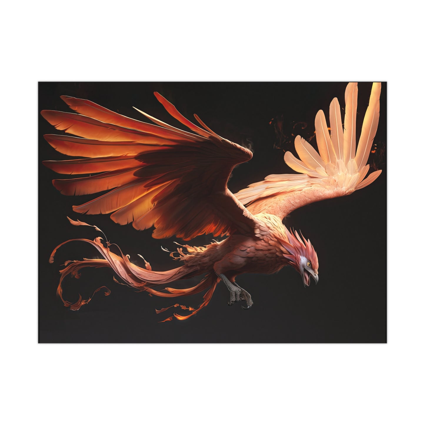 "Soaring Ember Phoenix" Poster - Print