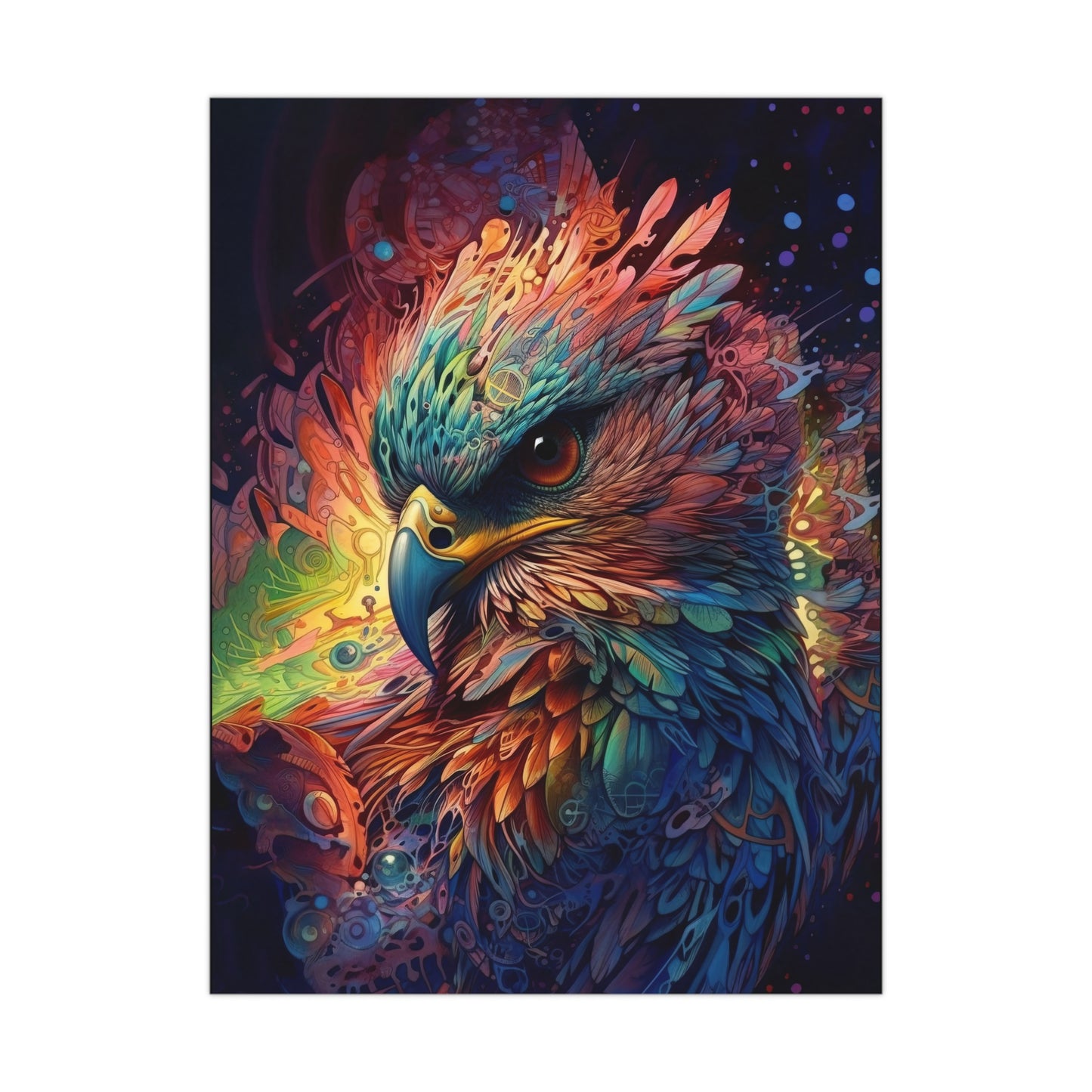 "Rainbow Winged Falcon" Poster - Print