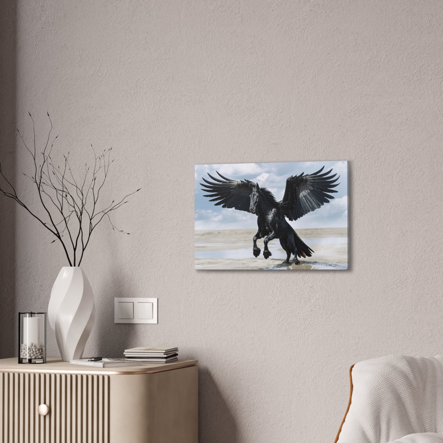 "Midnight Pegasus"  Canvas Stretched, 0.75" - Print