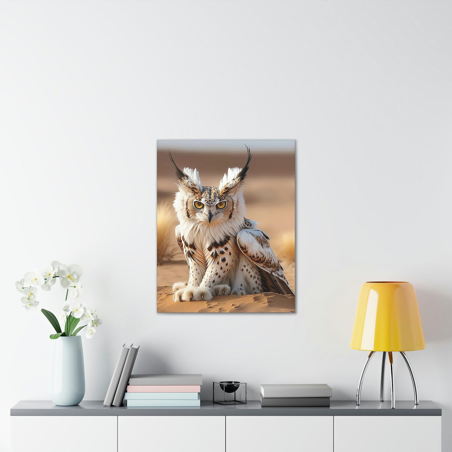 "Lynx Owl" Canvas Stretched, 0.75" - Print