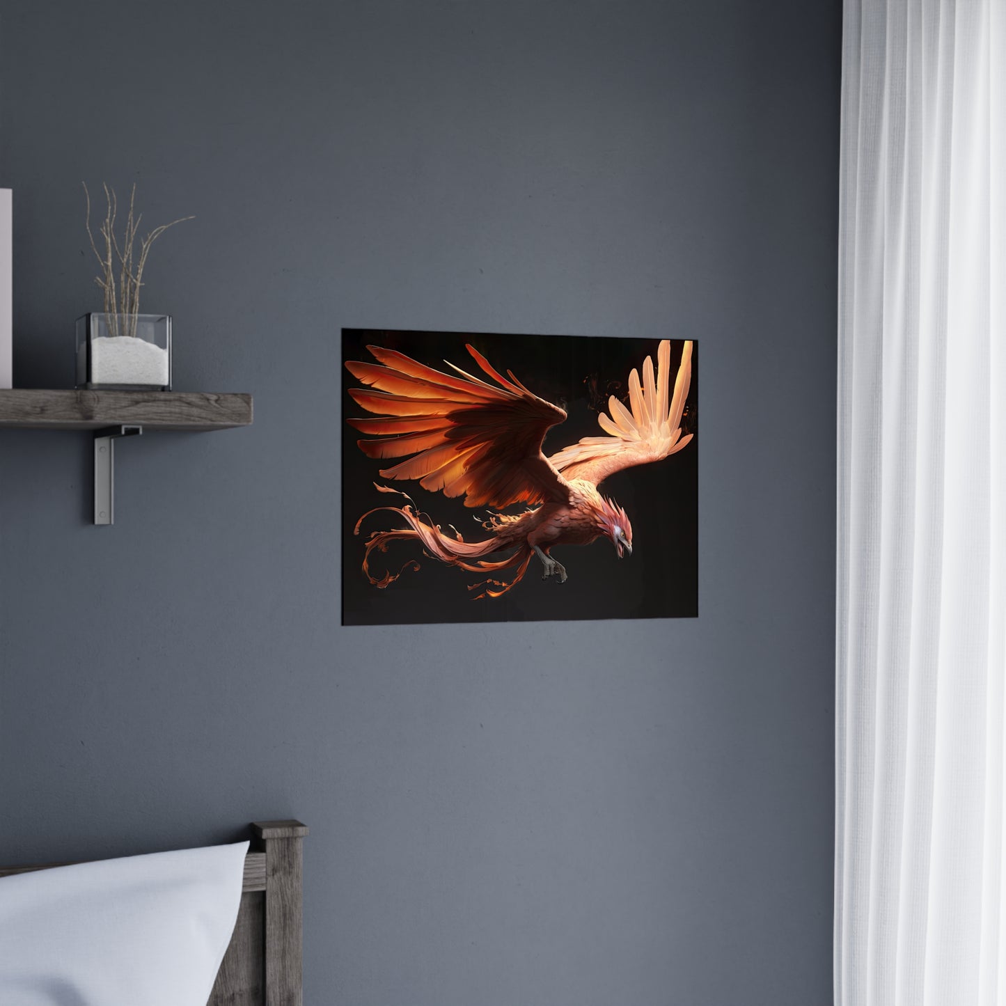 "Soaring Ember Phoenix" Poster - Print