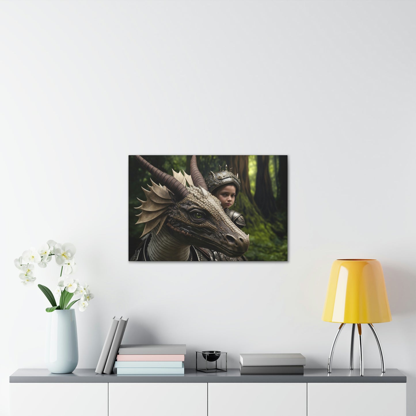 "A Brave Dragon Rider" Canvas Stretched, 0.75" - Print