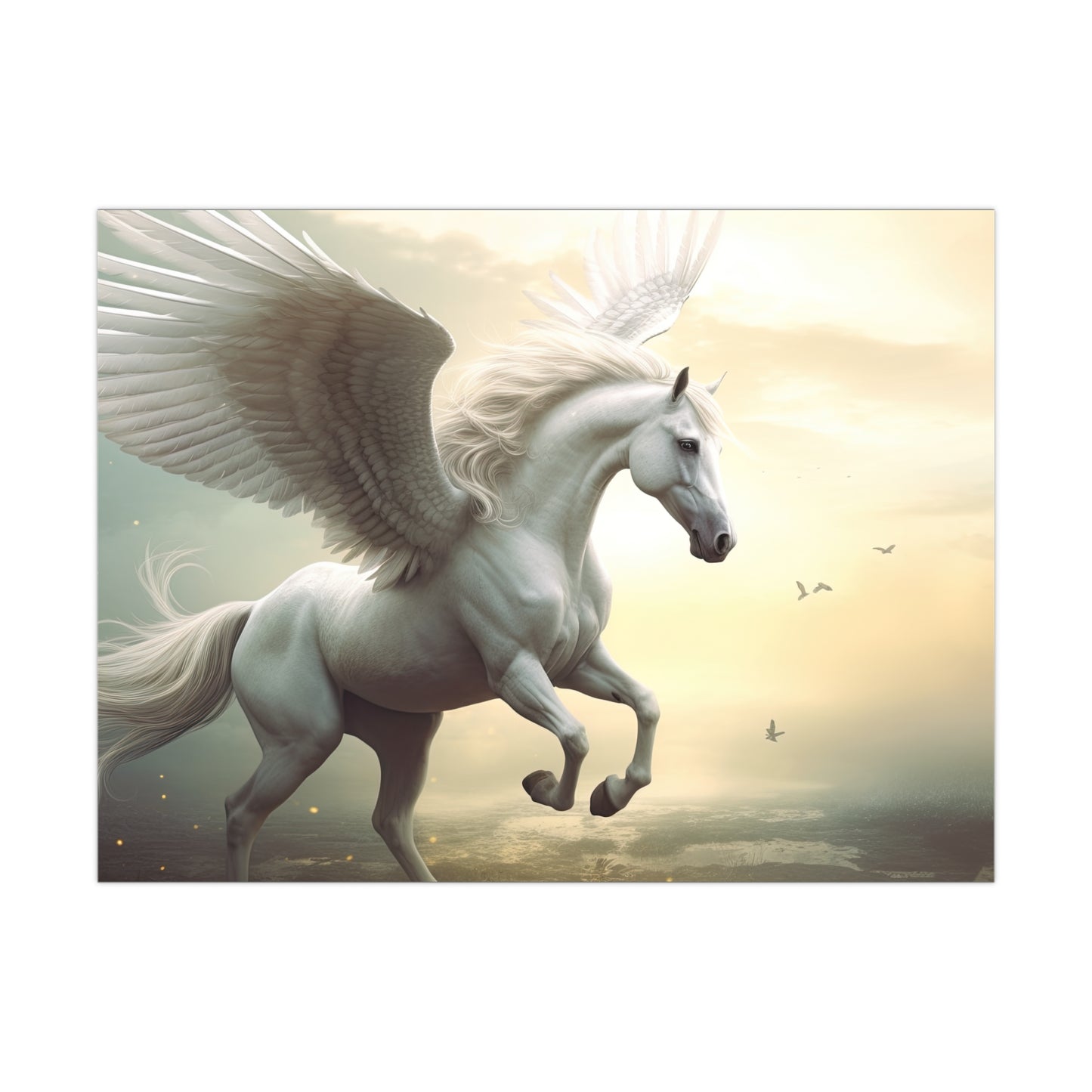 "Wings Of Dawn Pegasus" Poster - Print