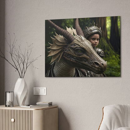 "A Brave Dragon Rider" Canvas Stretched, 0.75" - Print