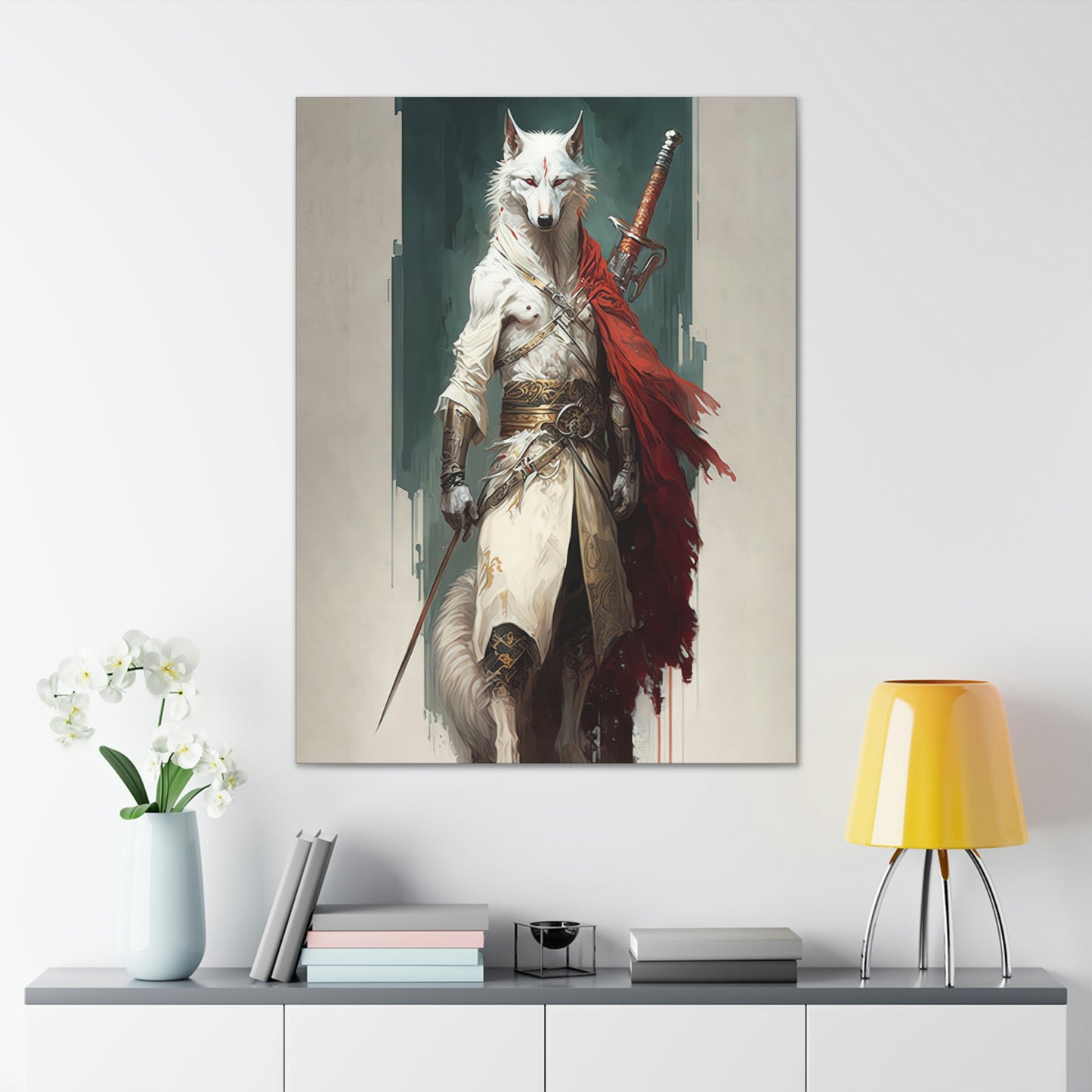 "Lone Wolf Warrior" Canvas Stretched, 0.75" - Print