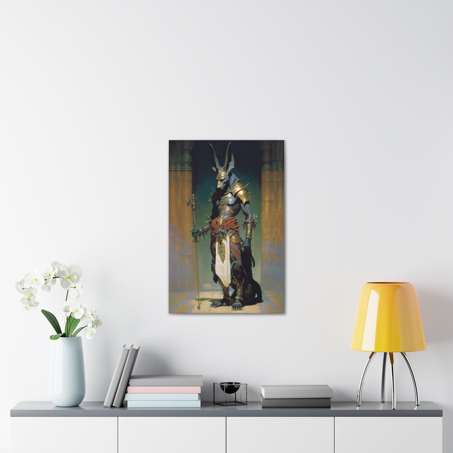 "Anubis Guide To The Underworld" Canvas Stretched, 0.75" - Print