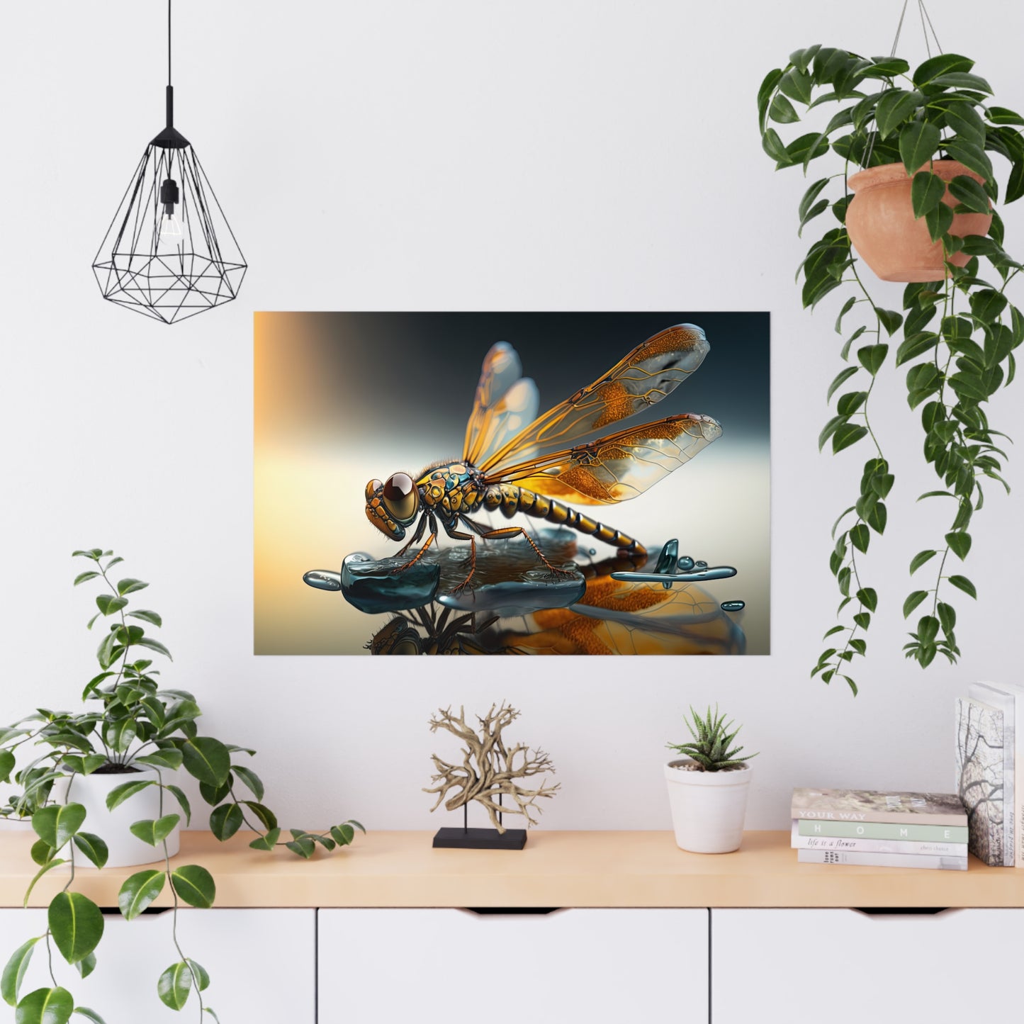 "Amber Dragonfly" Poster - Print