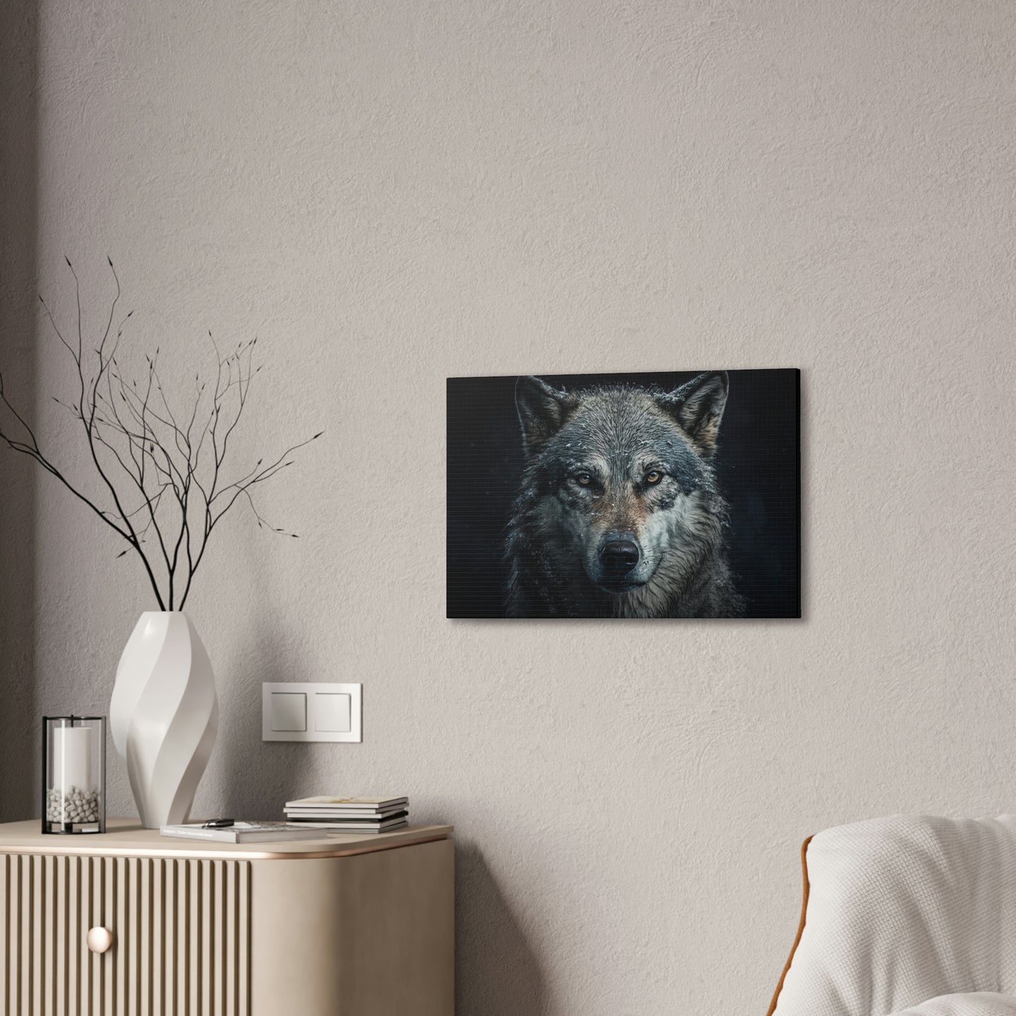 "Loyal Wolf" Canvas Stretched, 0.75" - Print