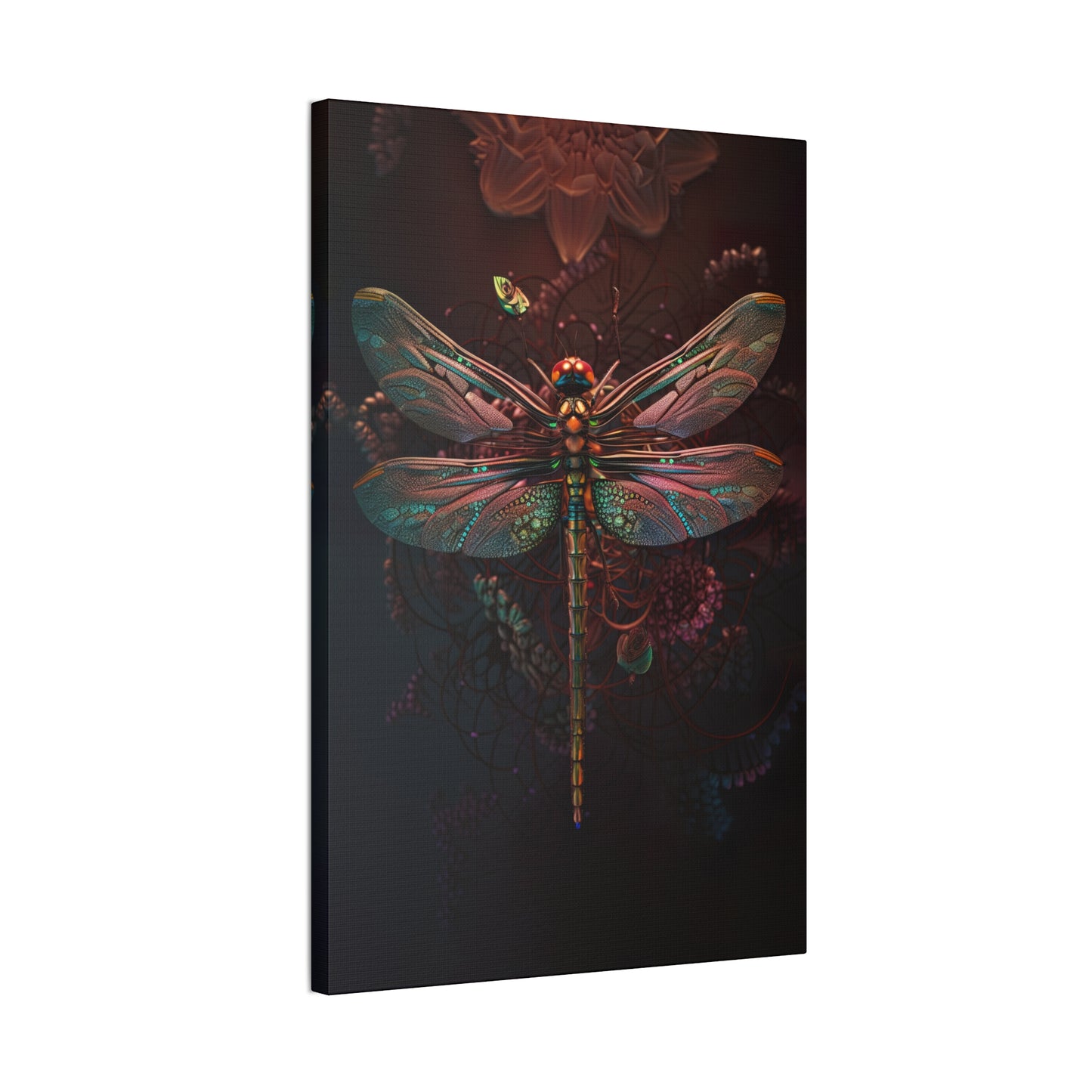 "RubyHopper Dragonfly" Canvas Stretched, 0.75" - Print